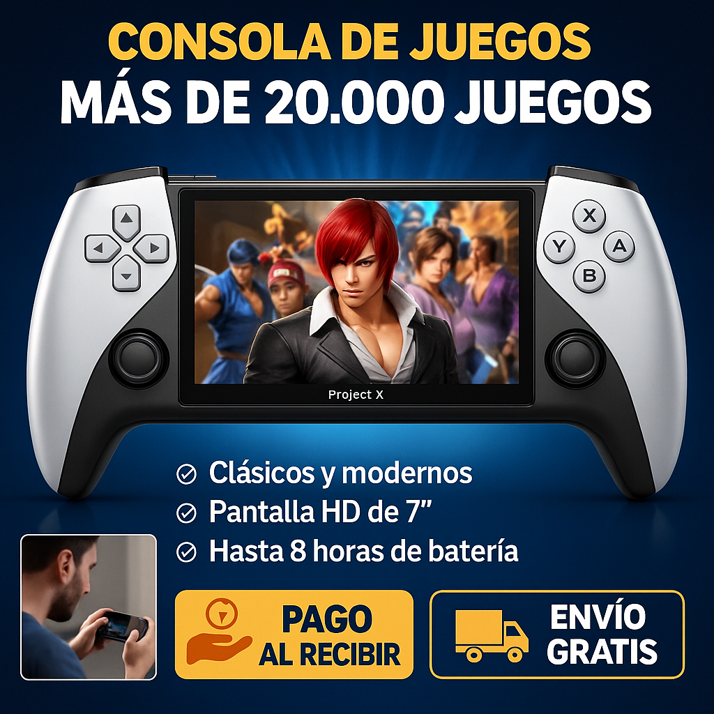 ¡20.000 Juegos en Tu Bolsillo! Consola X9 con Pantalla IPS HD y Batería de Larga Duración.